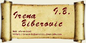 Irena Biberović vizit kartica